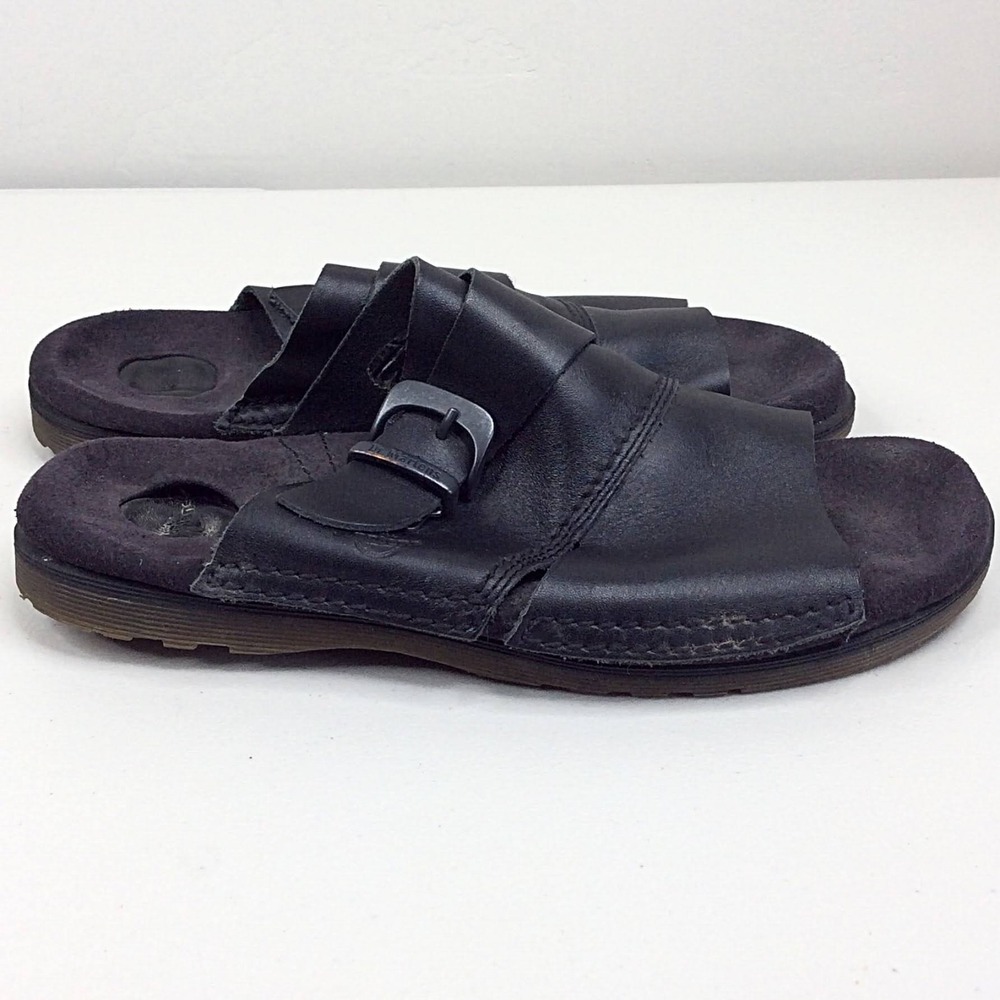 Dr Martens Slides Sandals Women's Size 8 Black Buckle Slip On